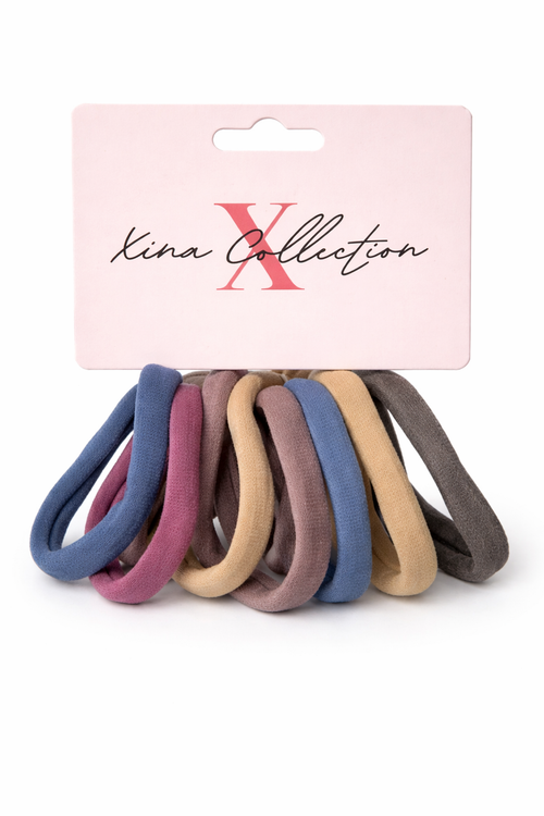 12 Hair Elastics - Standard Colours