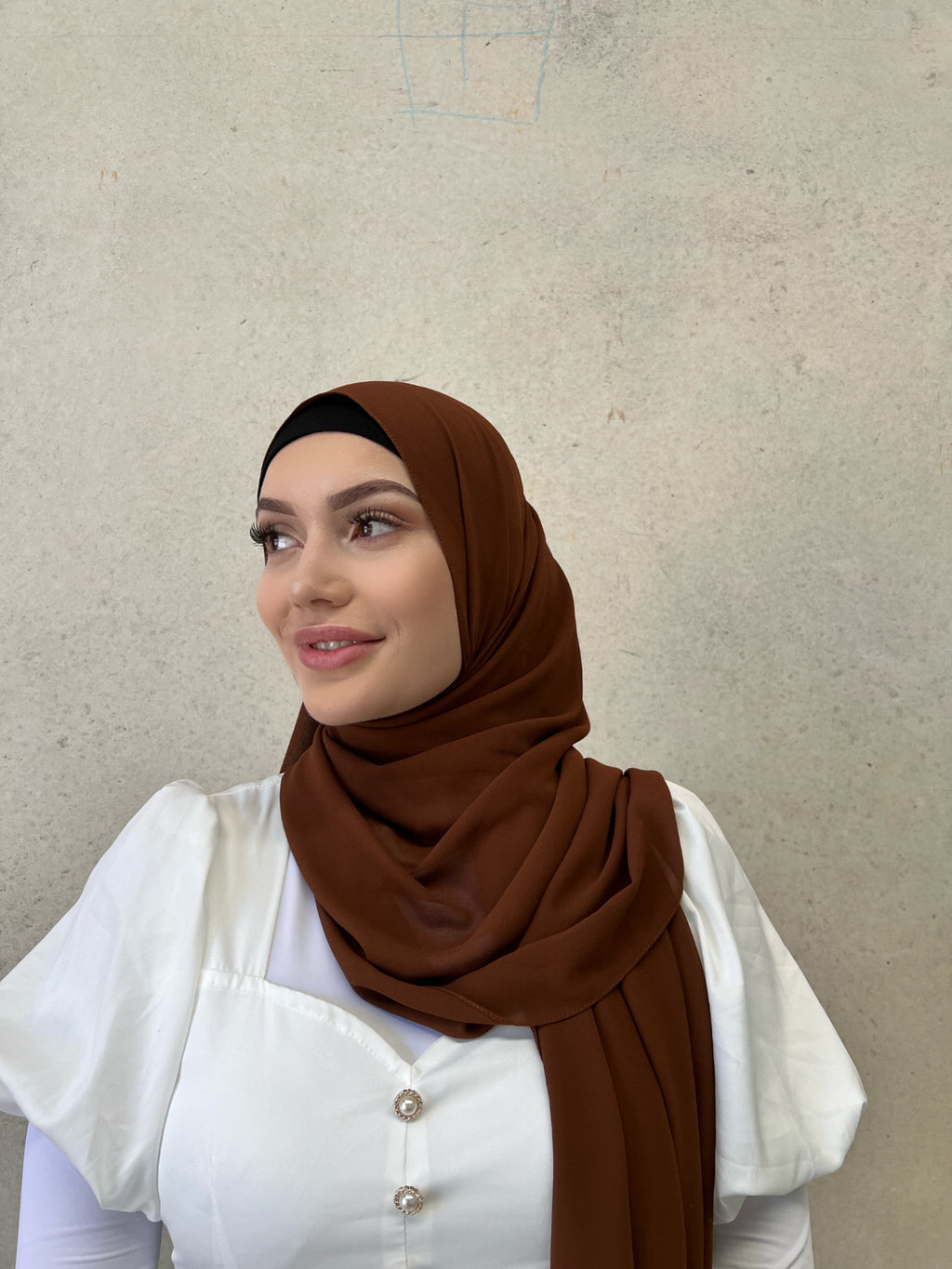 Ilham Chiffon - Hazelnut Brown