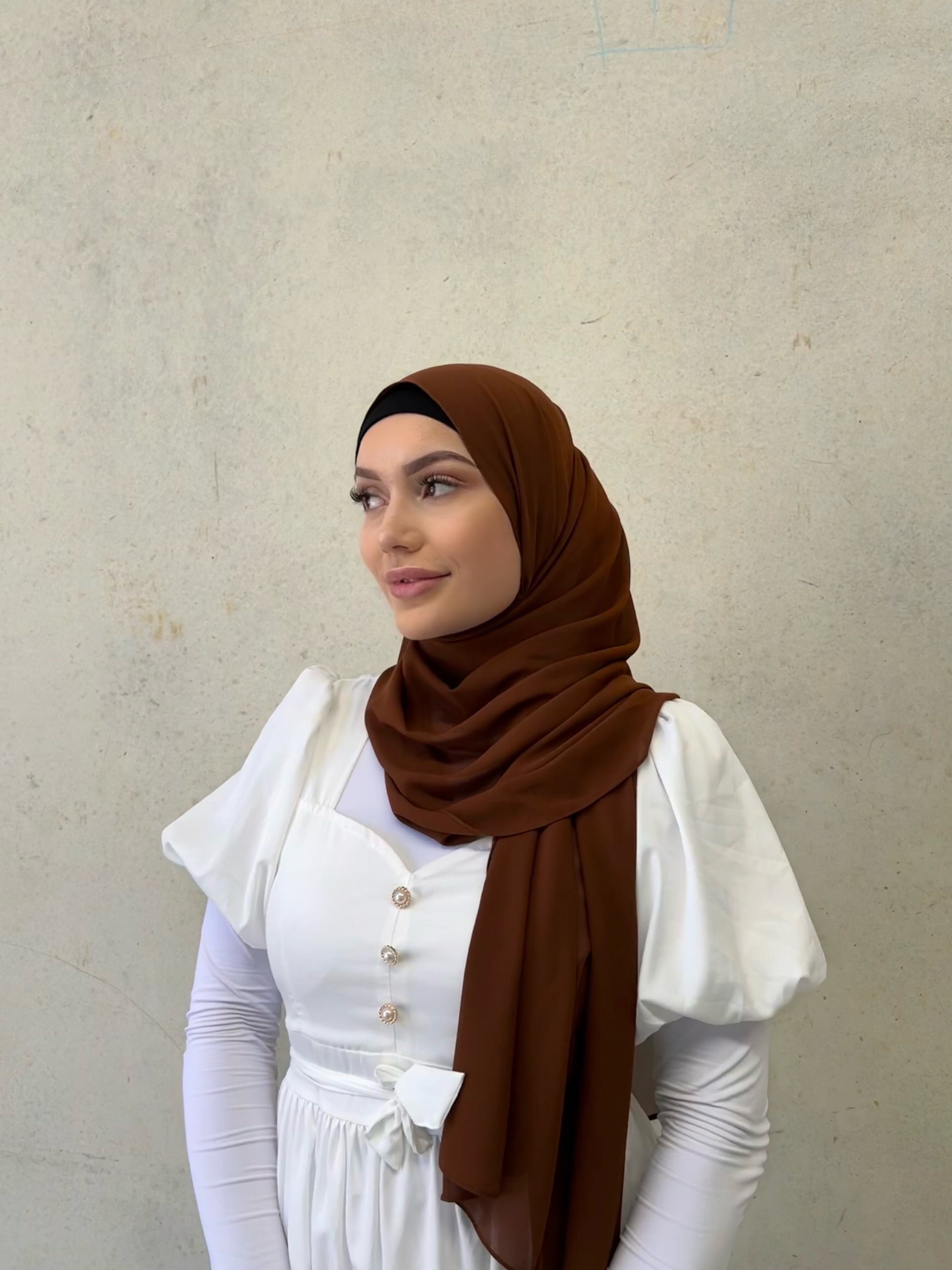 Ilham Chiffon - Hazelnut Brown